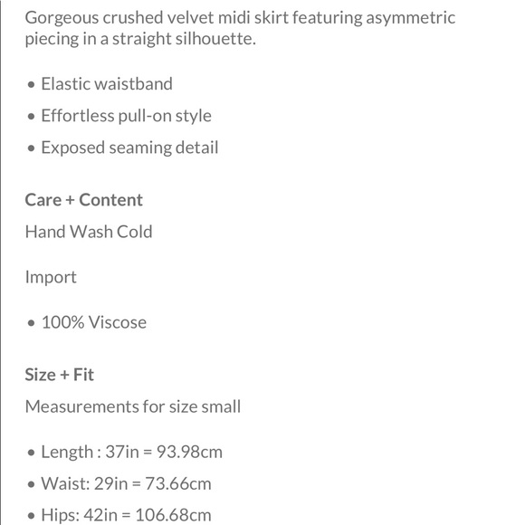 Free People Velvet Midi Skirt - Picture 7 of 7